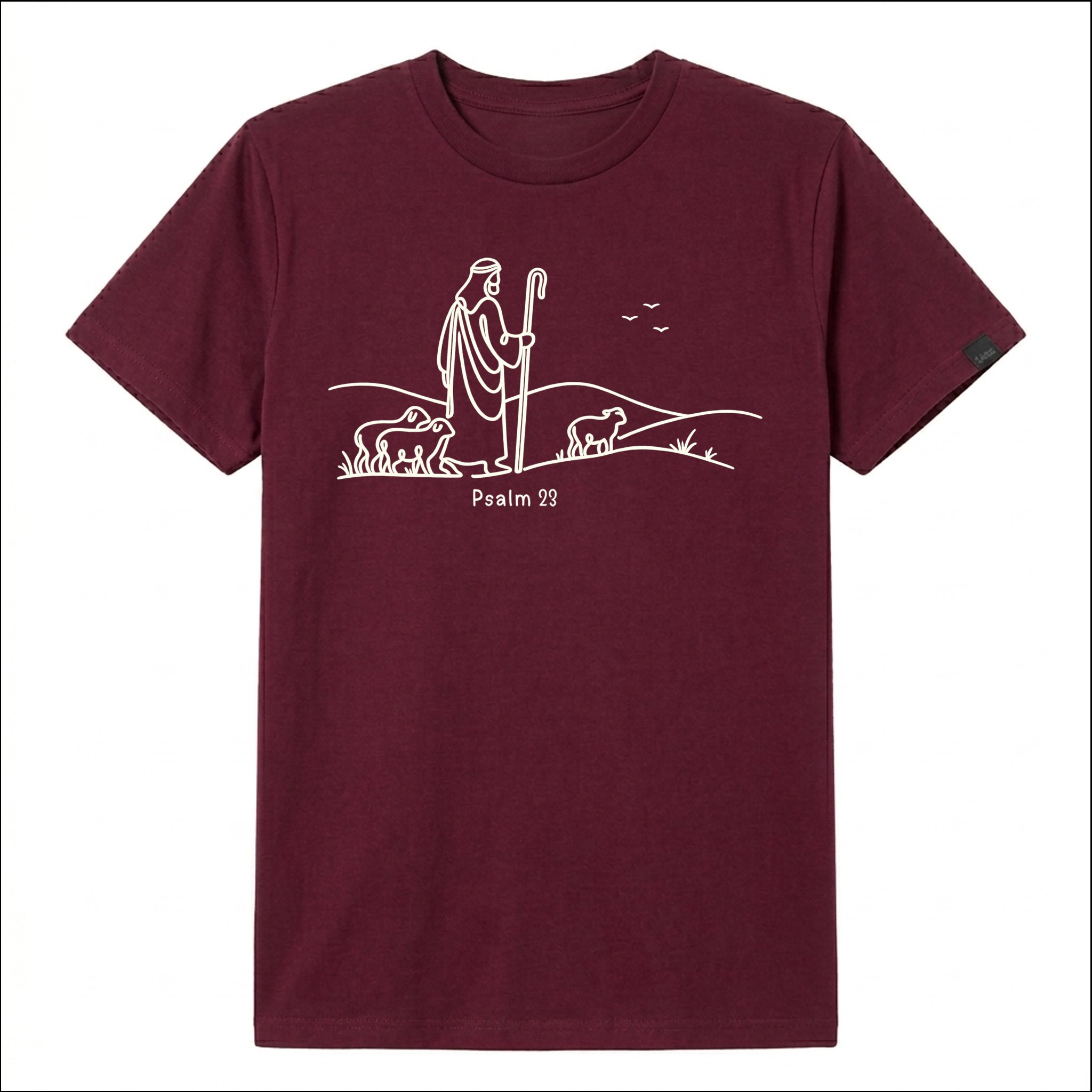 Shepherd Minimalist Tee - The Burgundy Tee